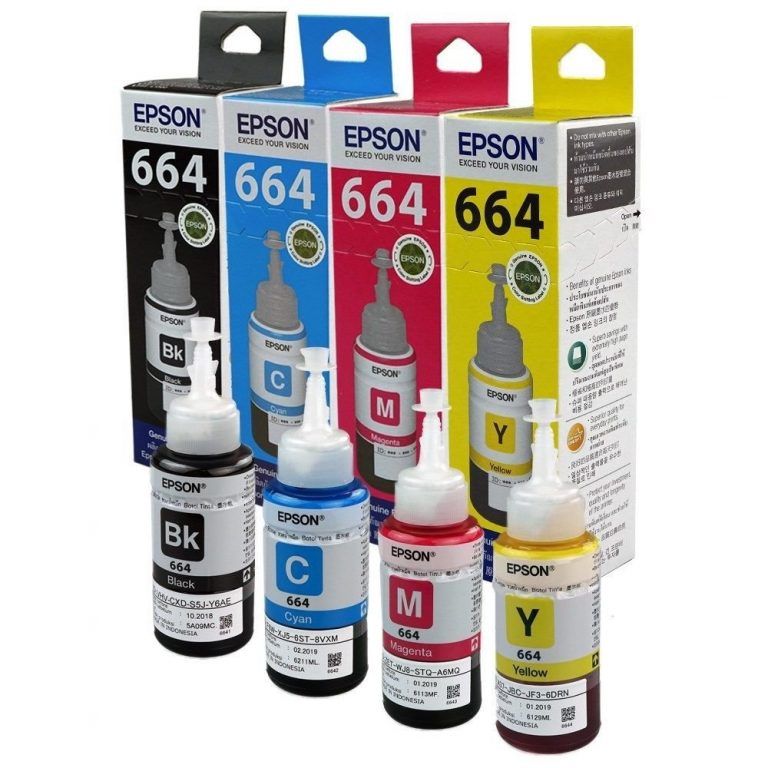 Paquete 4 Colores Tinta Original Epson 664 Gr Soluciones 8369